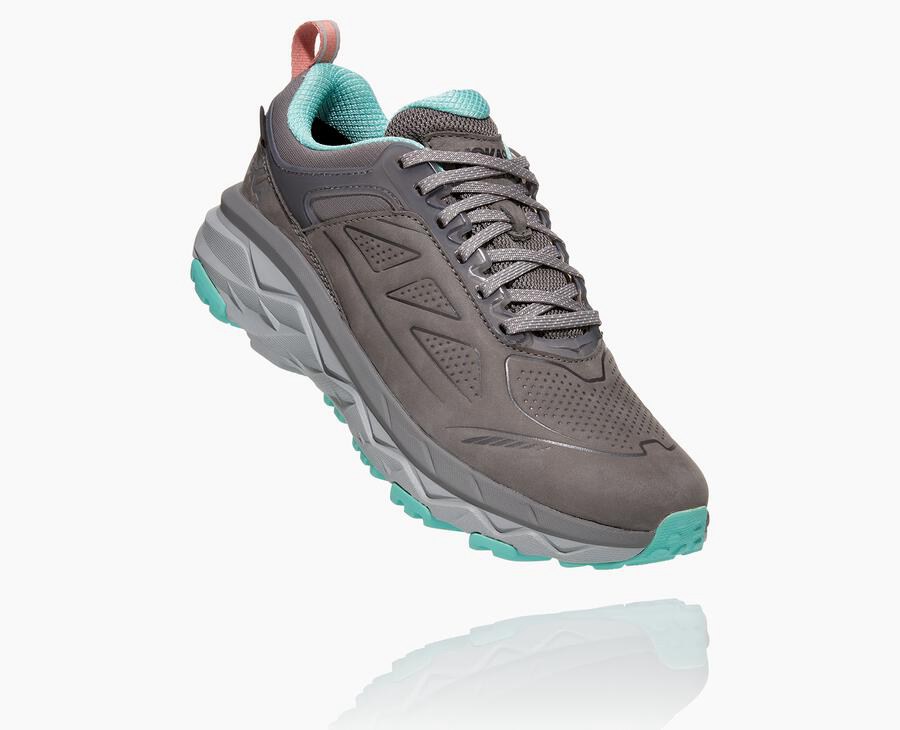 Tenis Trail Hoka One One Feminino Cinzentas - Challenger Baixo Gore-Tex - 765-NAEUZB